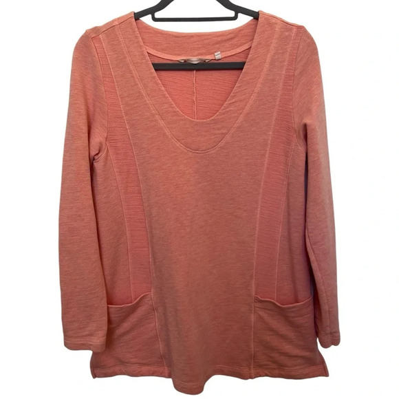 Soft Surroundings Jersey Knit Top Orange Size Medium - Picture 1 of 9